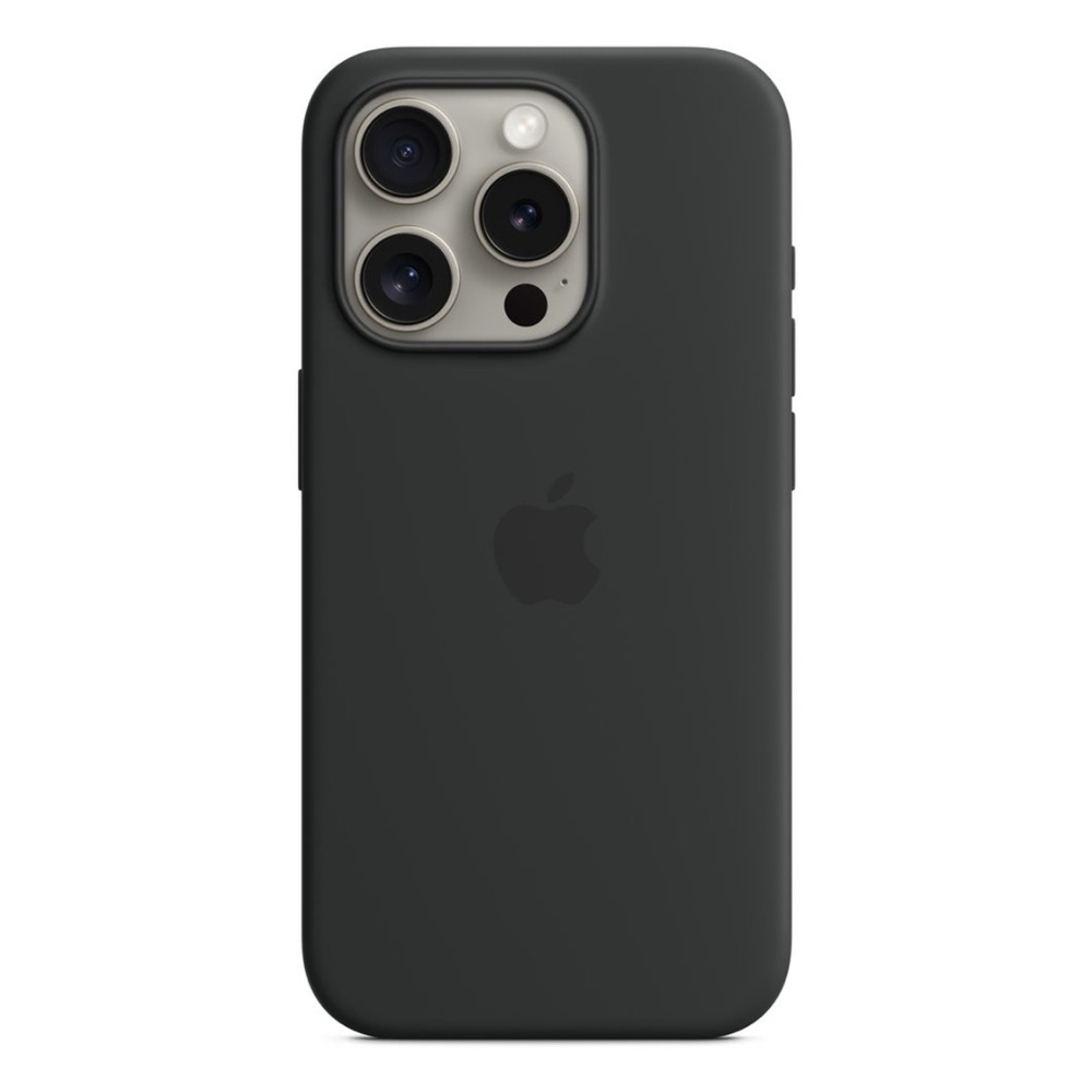 iPhone 15 Pro Silicone Case with MagSafe - Black